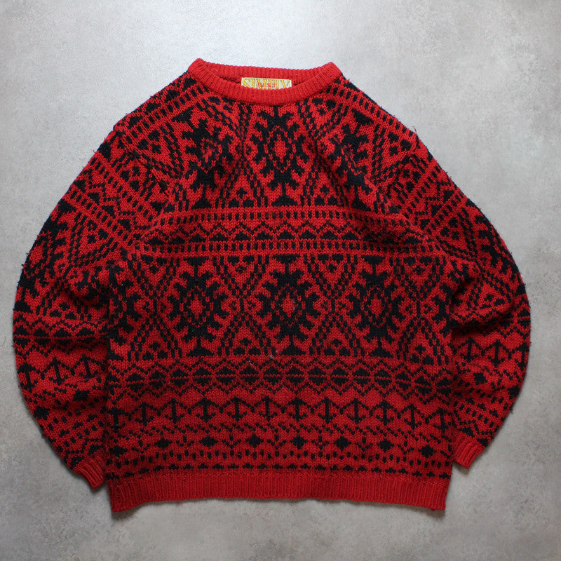 Einfach gestrickter Pullover (Herren-L)