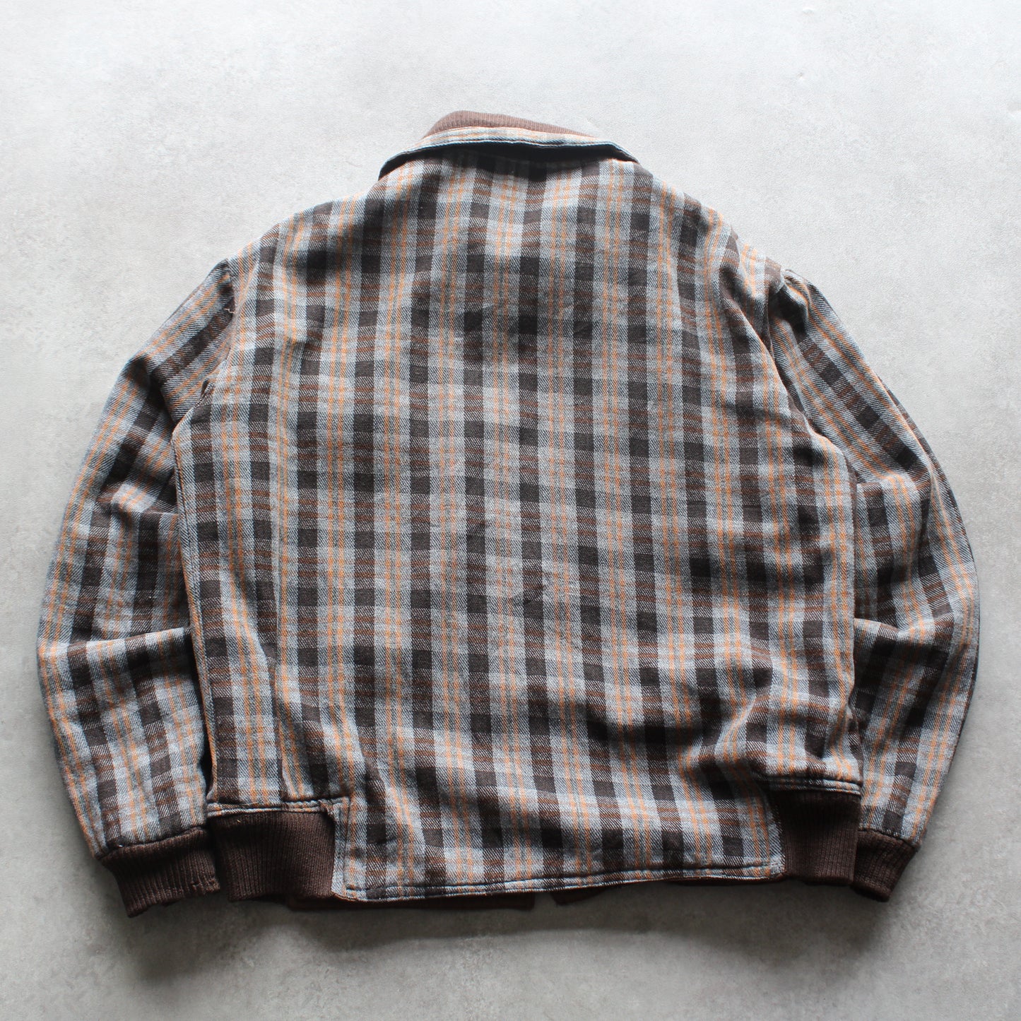 Vintage Checked Zip-Up Jacket (Man-L)