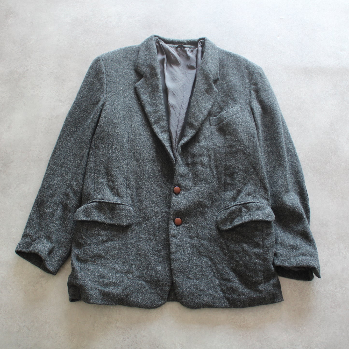 York Shire Tweed Vintage Grey Wool Blazer (Man-L)