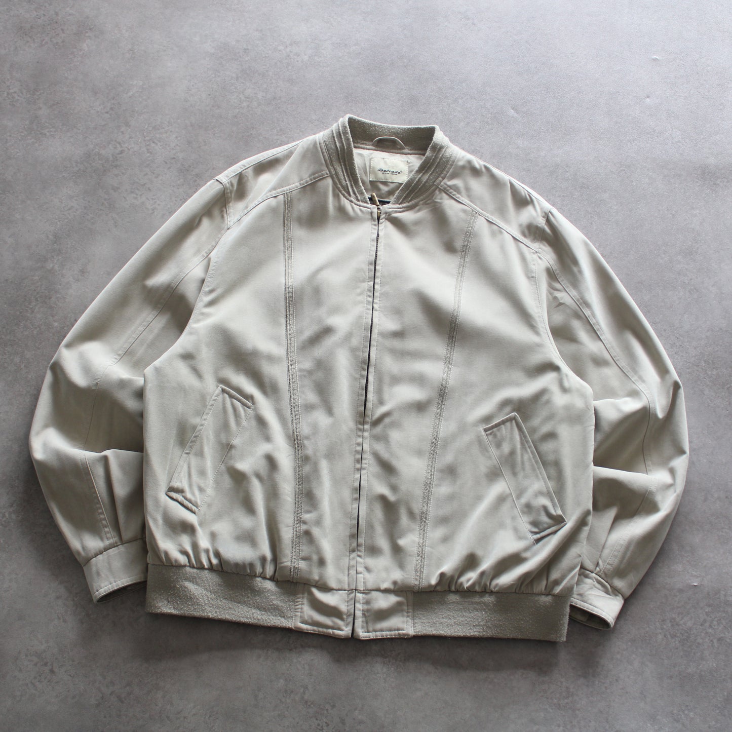 Belcade jacket, vintage bomber jacket, light gray bomber, retro casual outerwear, men’s vintage jacket, 90s bomber style