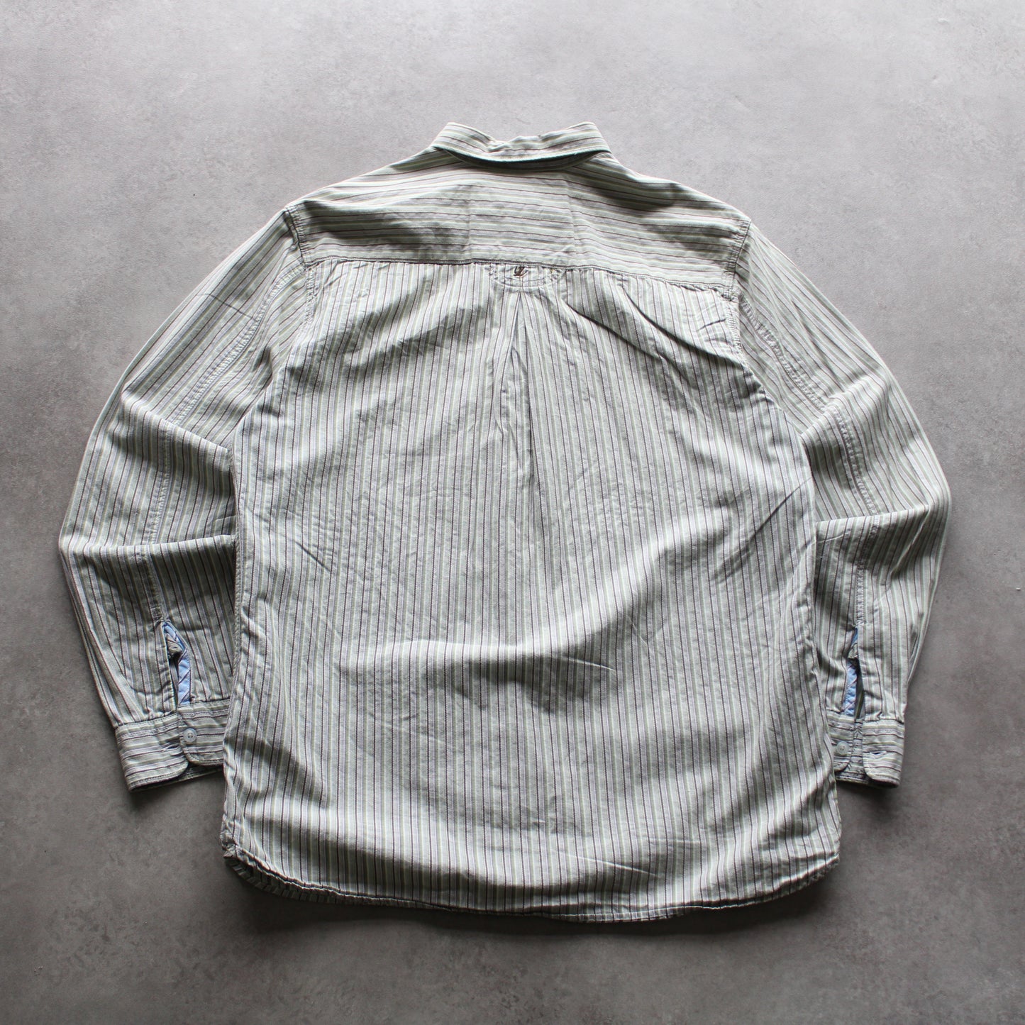 Rocha John Rocha Striped Button-Up Shirt with Chest Pocket (Man-L)