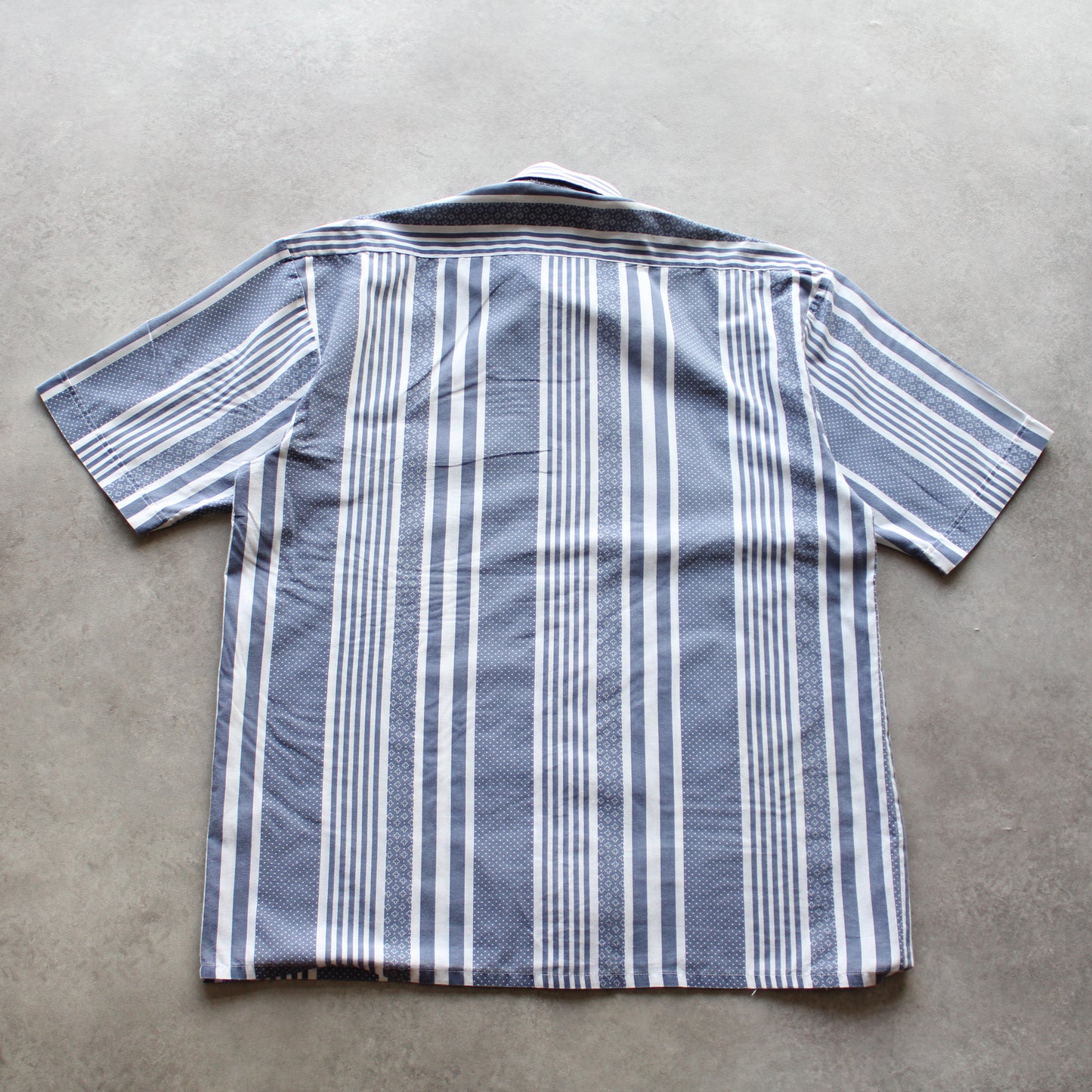 Roberto Bertolucci Striped Short Sleeve Shirt – Blue & White Pattern, Button-Up (Man-M)