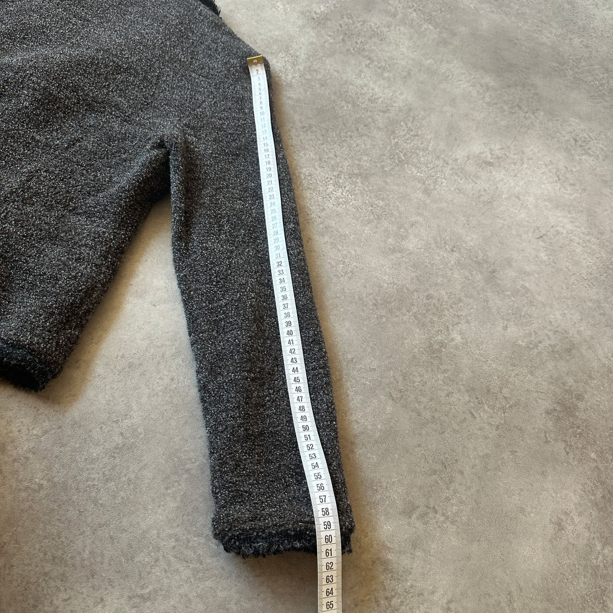 Vintage Grey Bouclé Button Jacket S