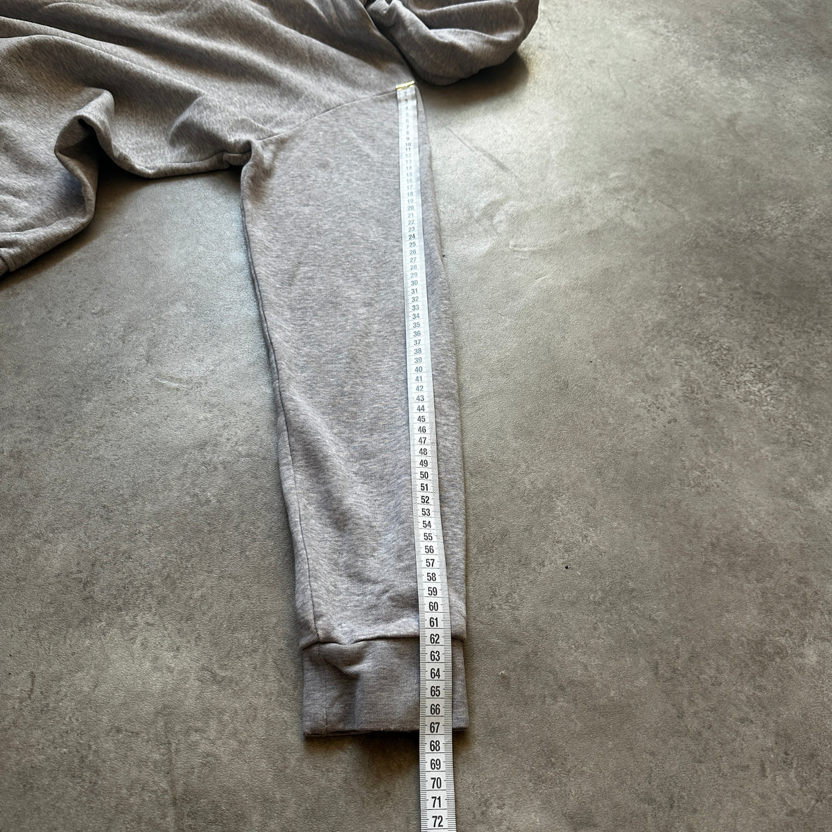 Adidas Grey Full-Zip Sleeve Logo Hoodie L