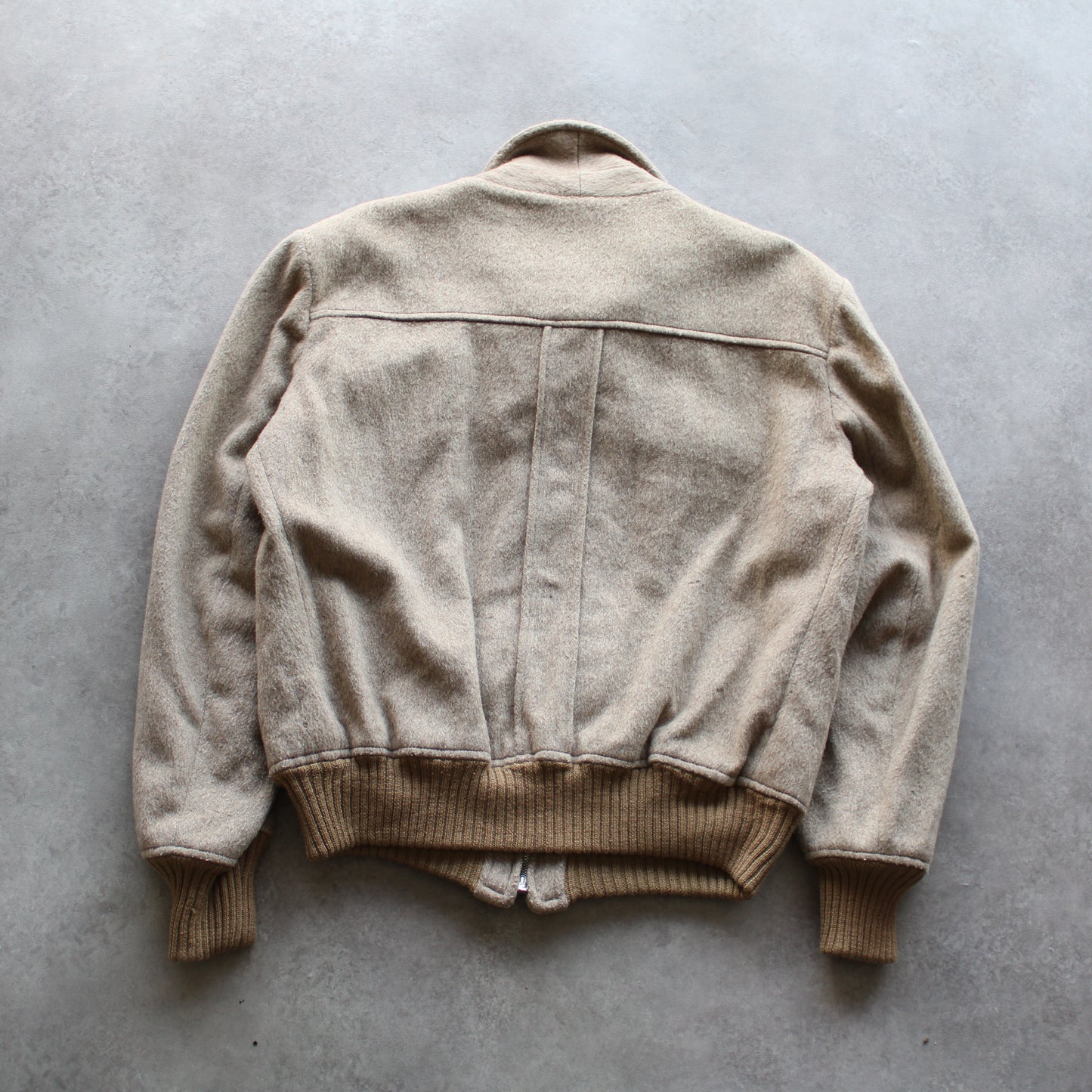 Modern Style Wool Bomber Jacket – Beige (Man-S)