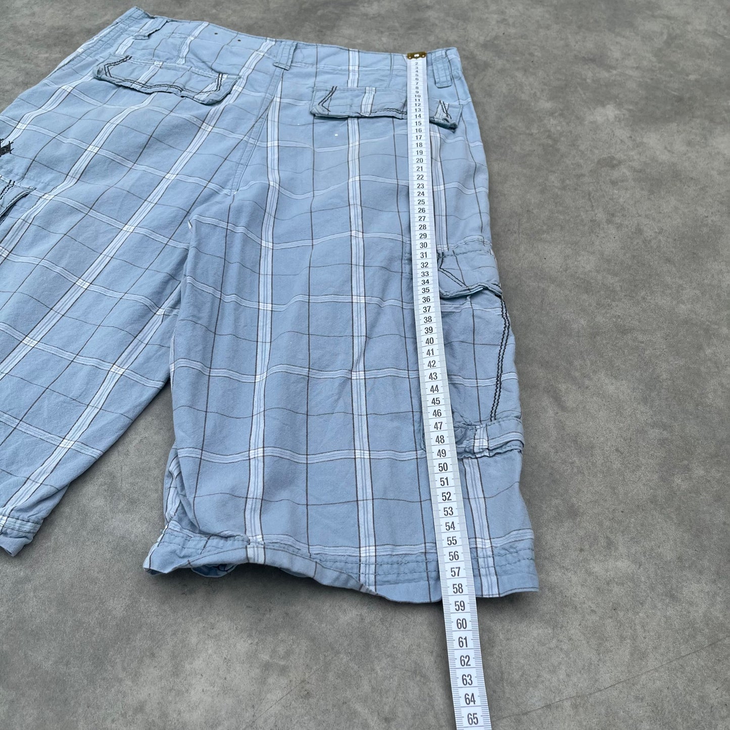 Unionbay Blue Plaid Cargo Shorts W29