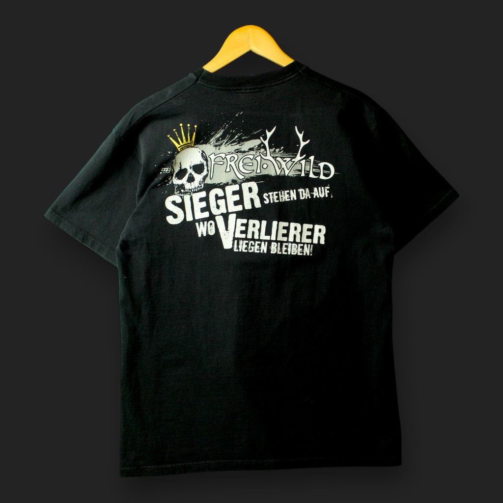 T-Shirt mit Aufdruck „Frei Wild“ (Größe L)