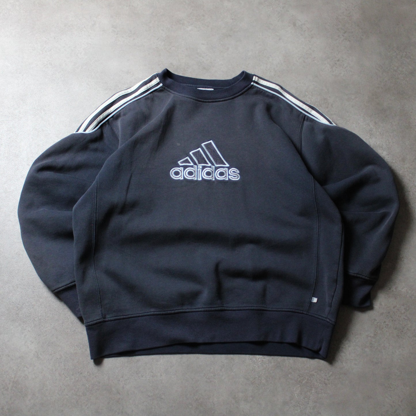 Adidas 00er Big Embrioed Rundhalspullover (Herren, L)