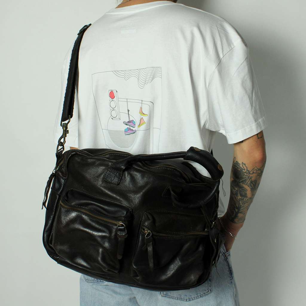 Cowboys Leder Reisetasche