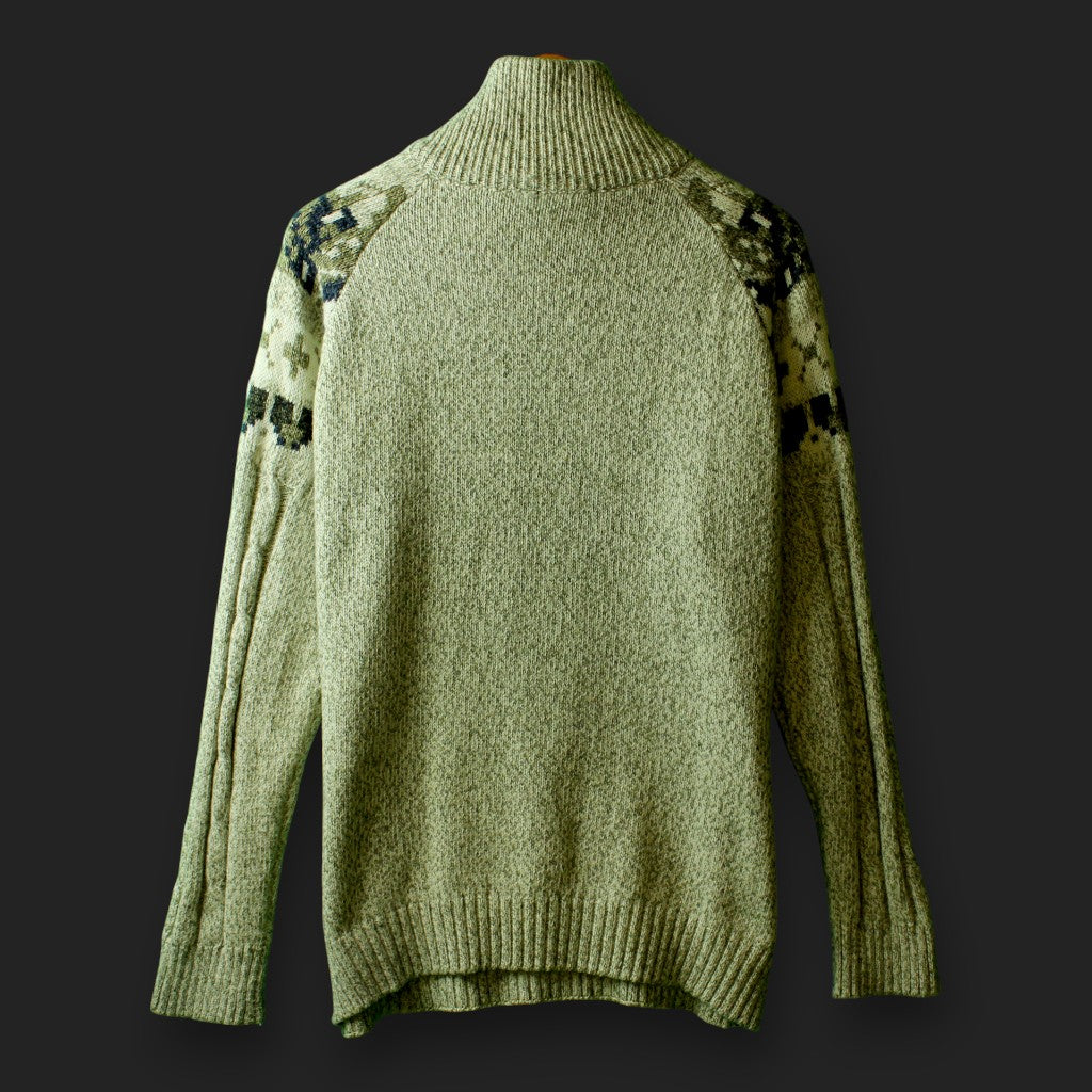 Kaner Strickpullover mit 1/4-Reißverschluss (Größe L)