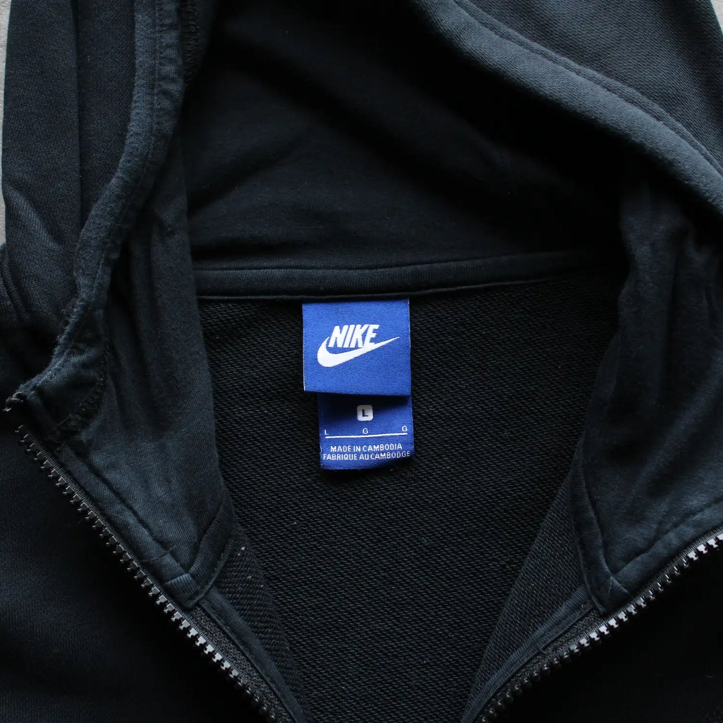 Nike Club Fleece Zip-Up Hoodie – Black (Man-L)