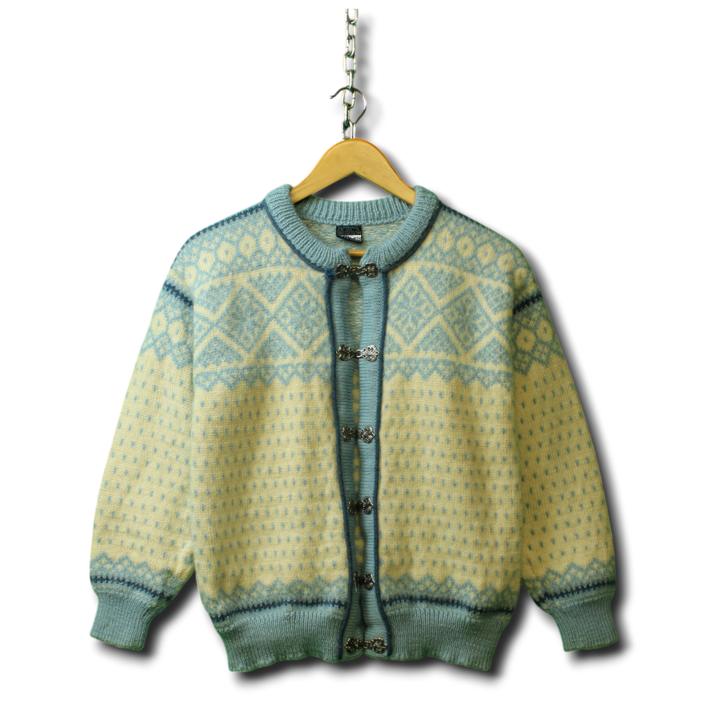 Dale of Norway – Gestrickter Pullover mit Knöpfen (Größe L)
