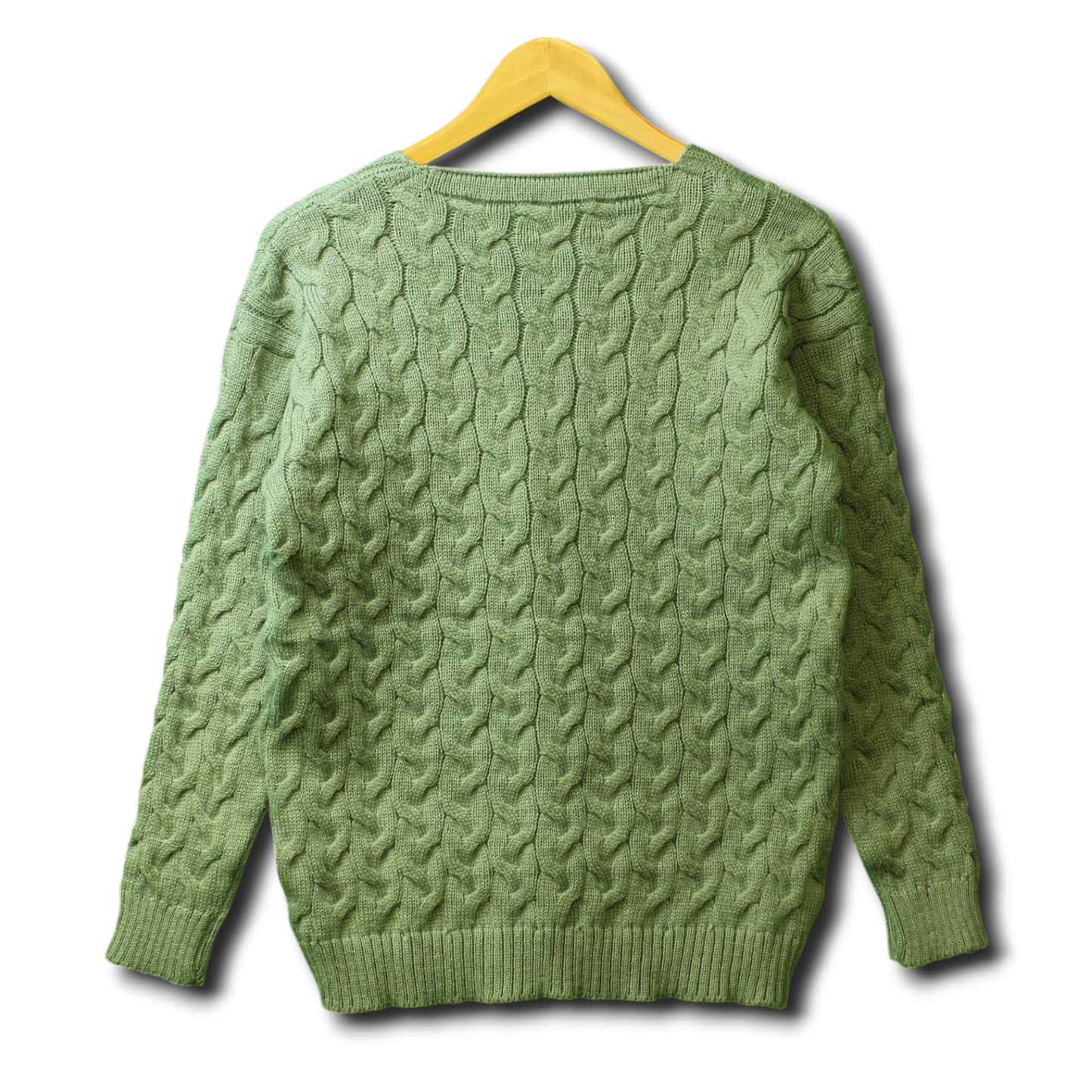 Gestrickter Pullover mit Knöpfen (Größe L)