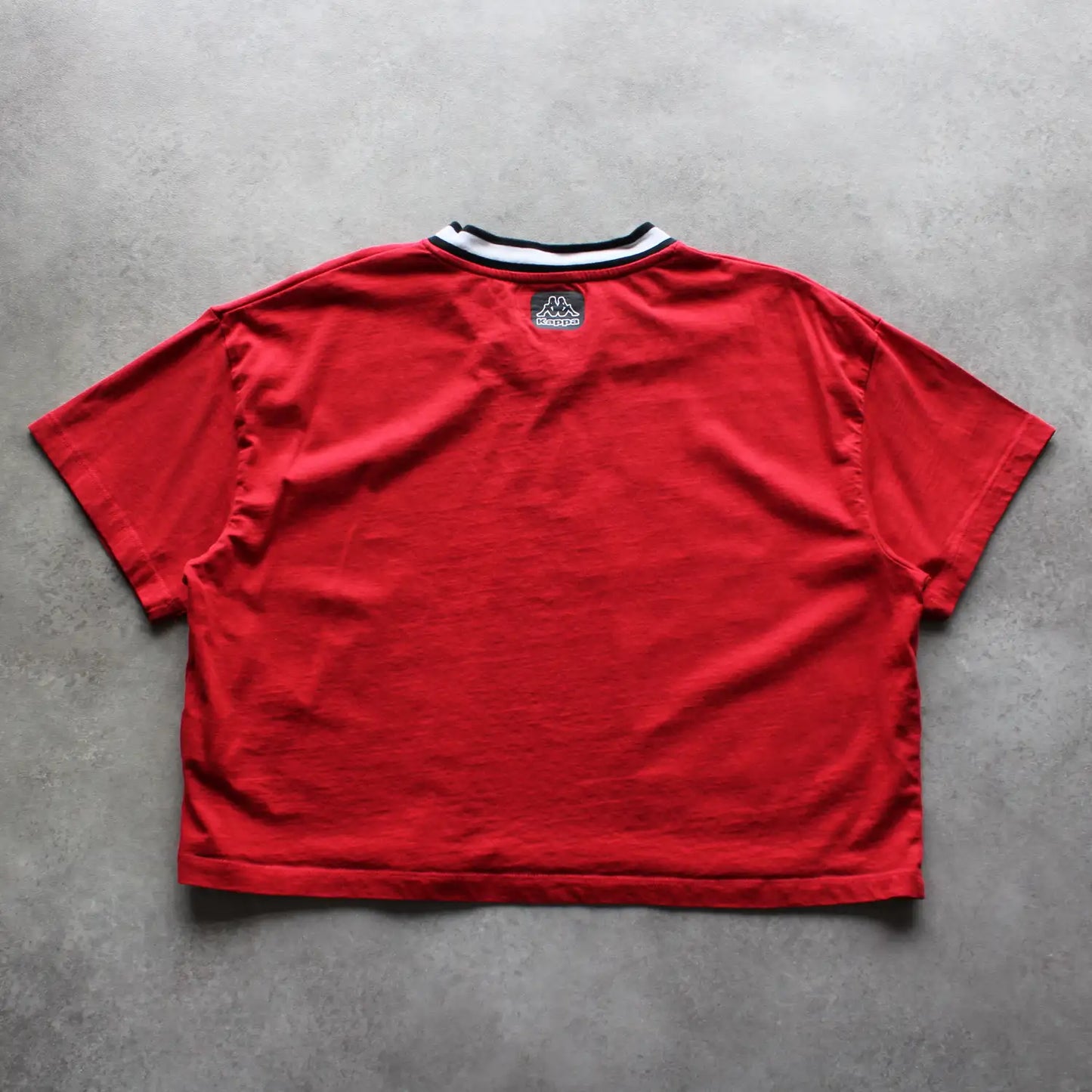 Kappa Logo V-Neck Crop Top – Red (Woman-M)