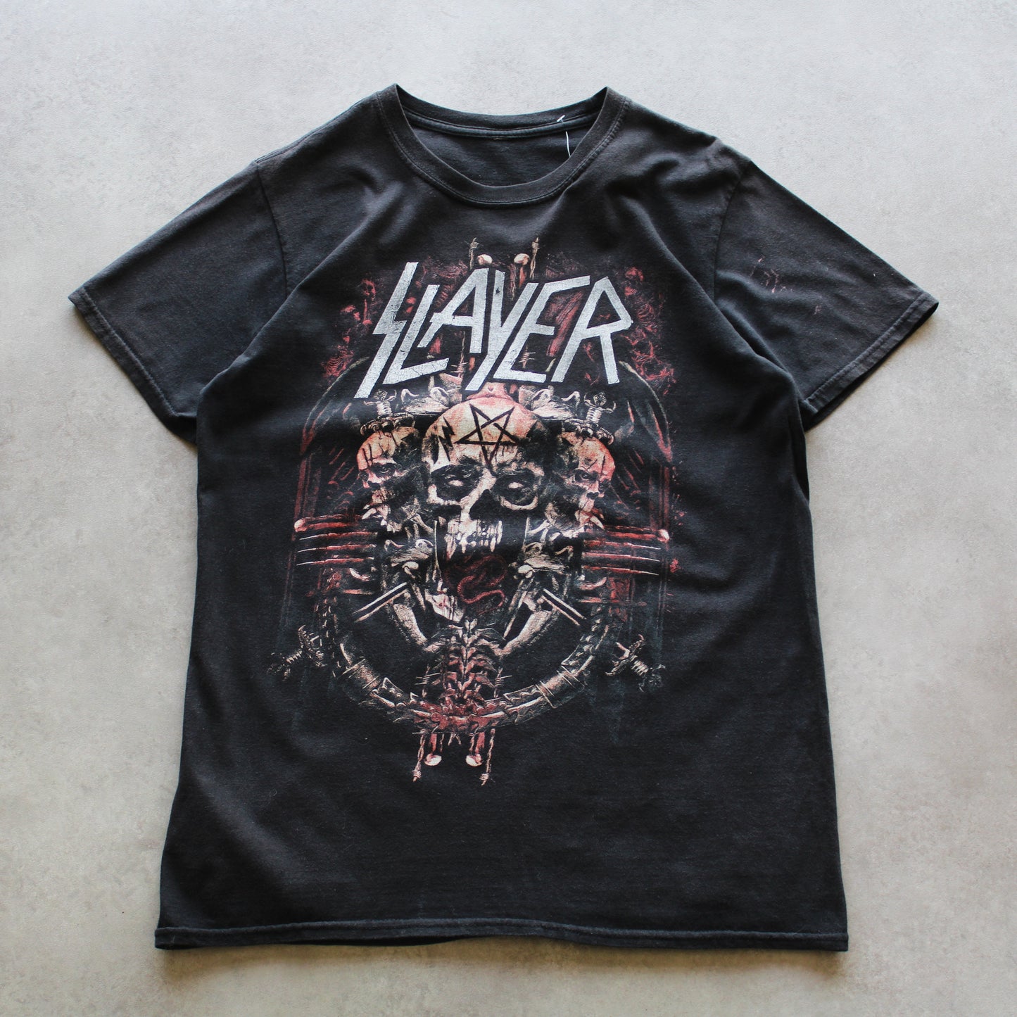 T-Shirt mit Slayer-Aufdruck (Herren, S)