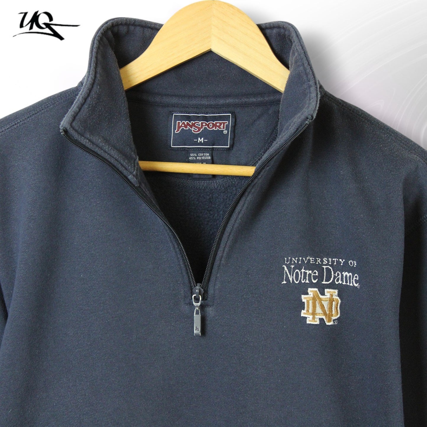 JanSport Notre Dame UNI 1/4 Zip Sweater(Size-M)