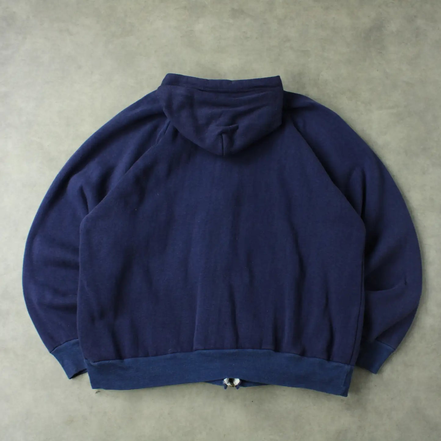 Vintage Romanian Made Thermo Lined Zip Hoodie – Navy (Man-M)