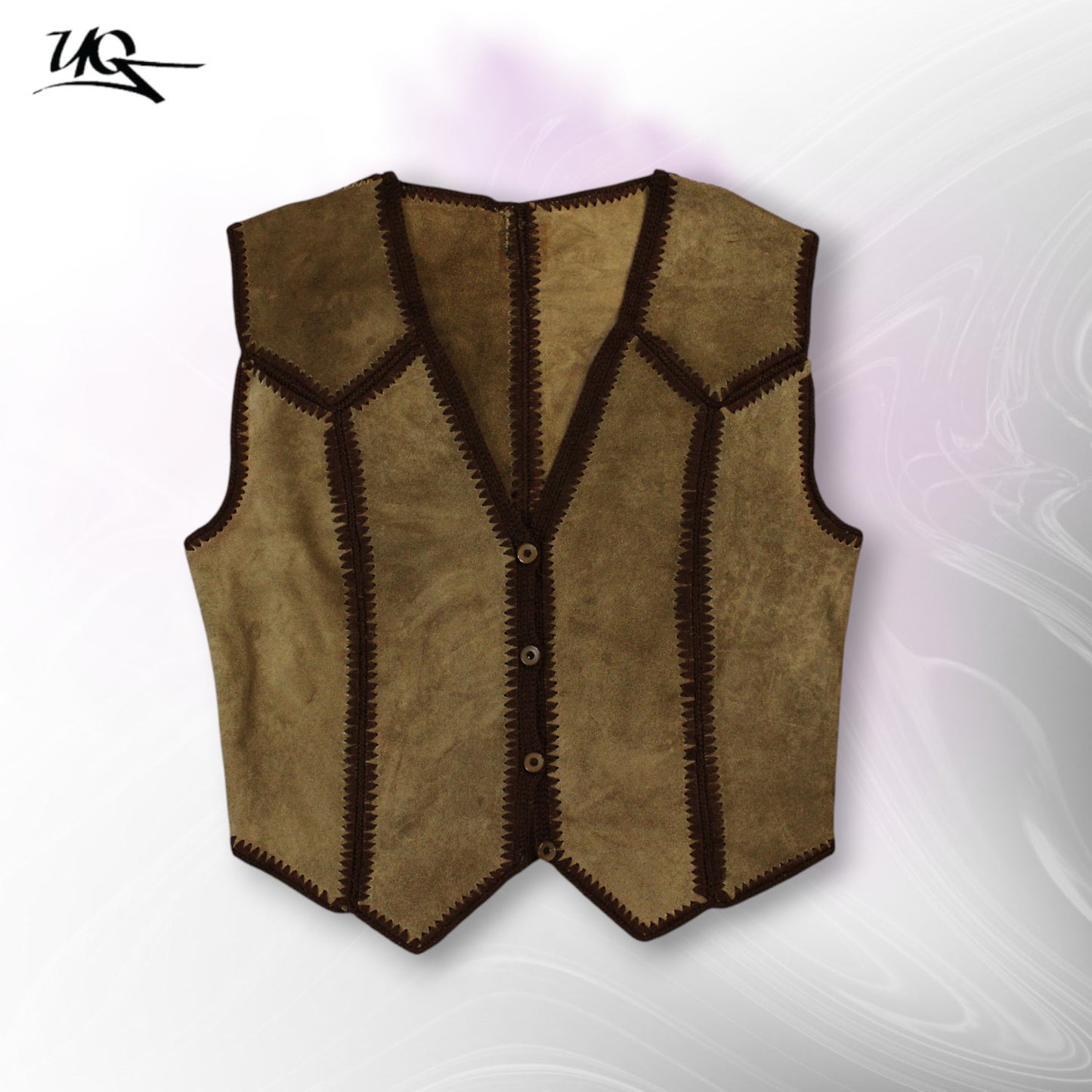 Vintage Leather Vest (Size-L)