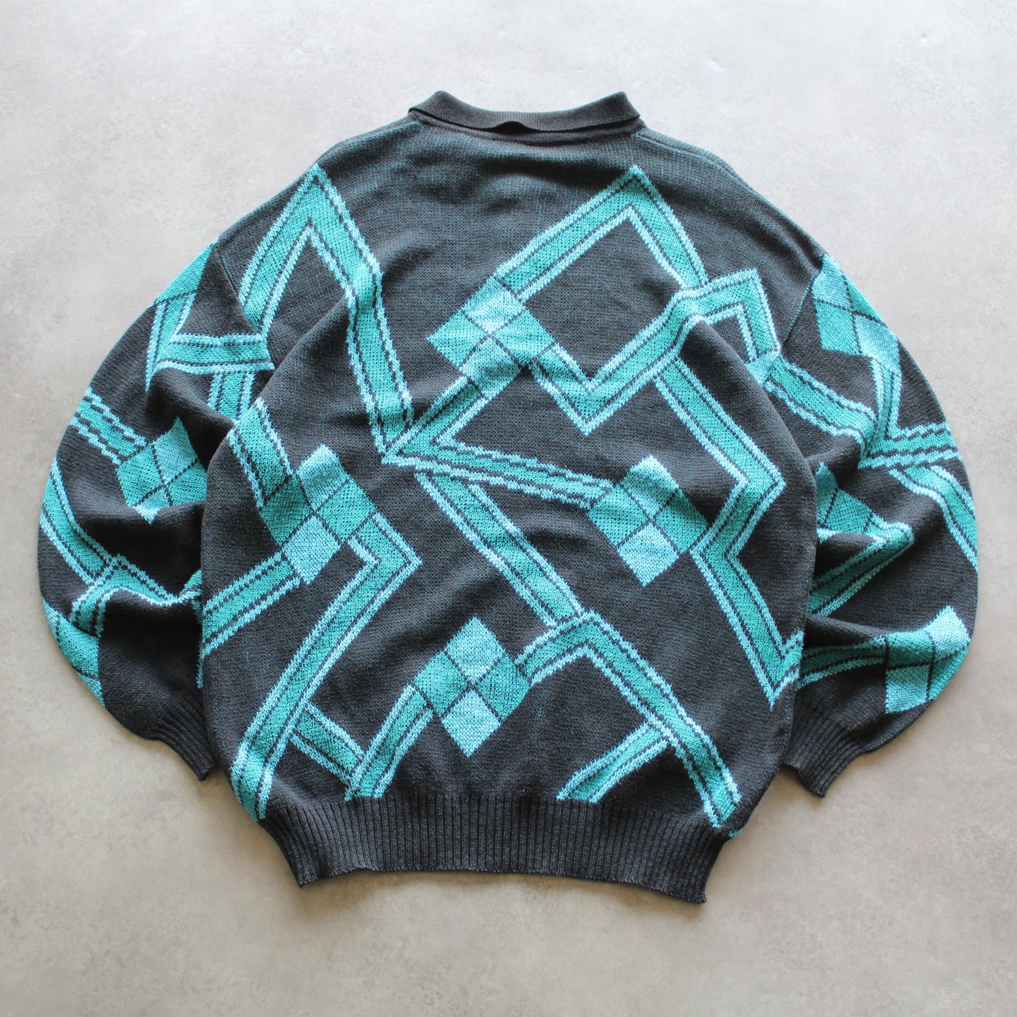 Yokoo 1/4-Knopf-Strick-Polopullover (Herren-L)