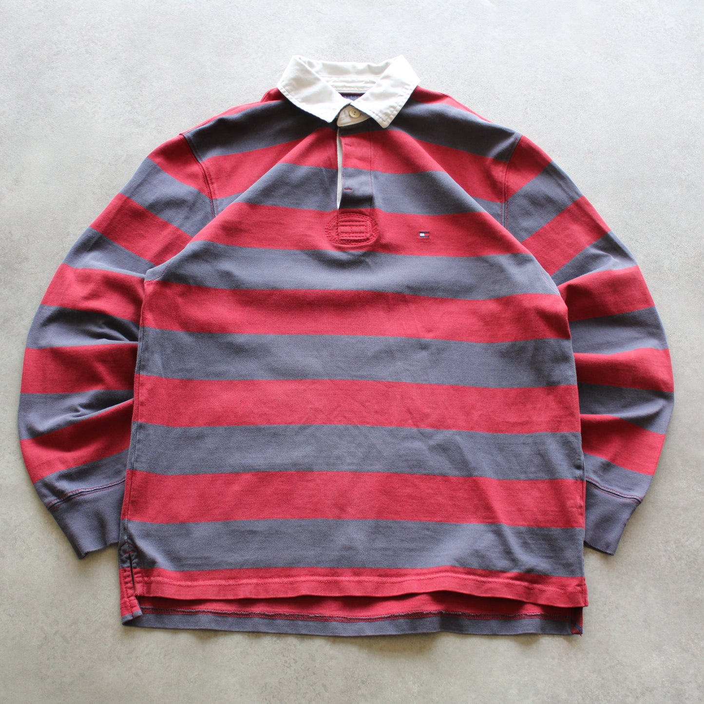 Tommy Hilfiger 1/4-Knopf-Langarm-Polo-T-Shirt (Herren, M)
