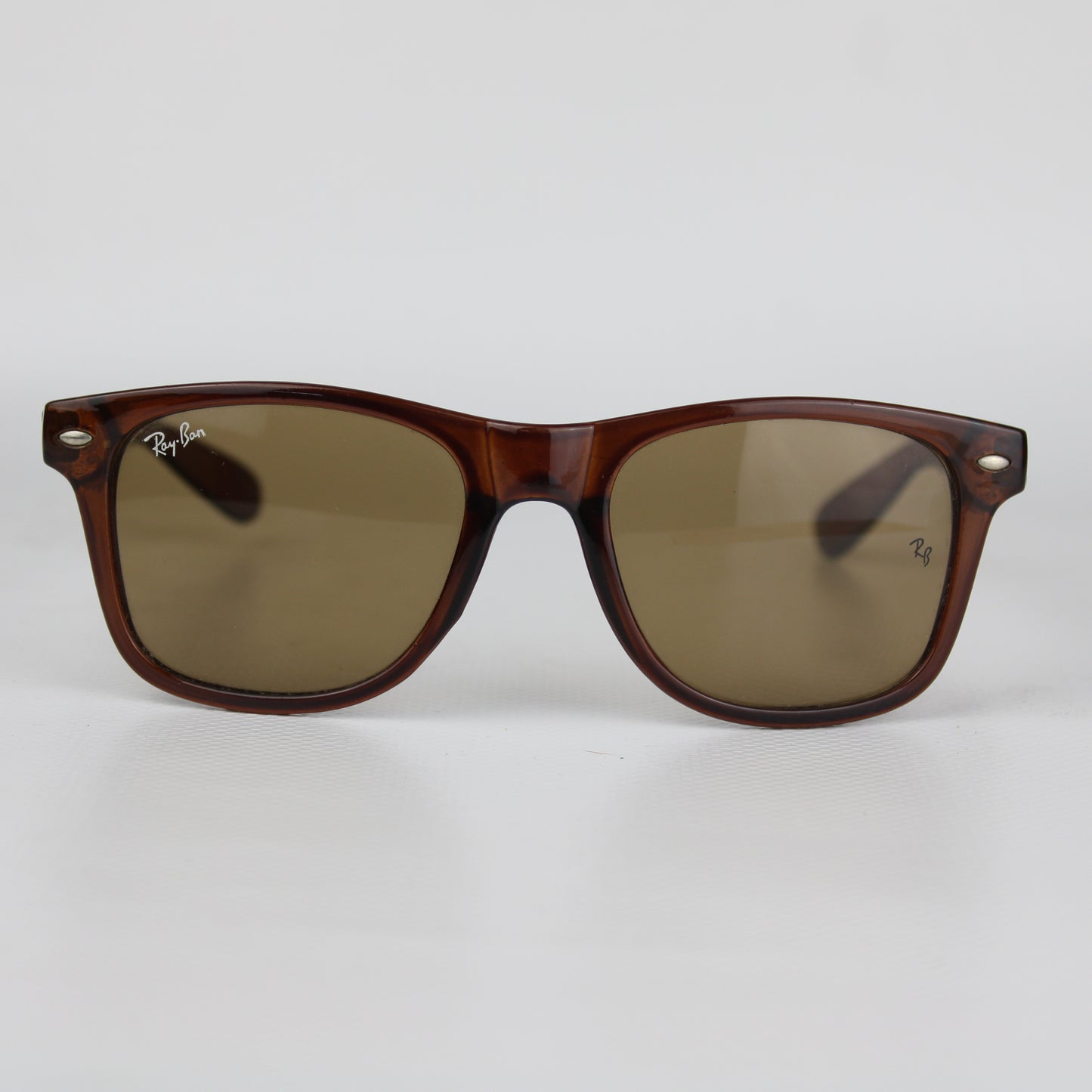 Ray-Ban Wayfarer Sunglasses – Brown Transparent Frame