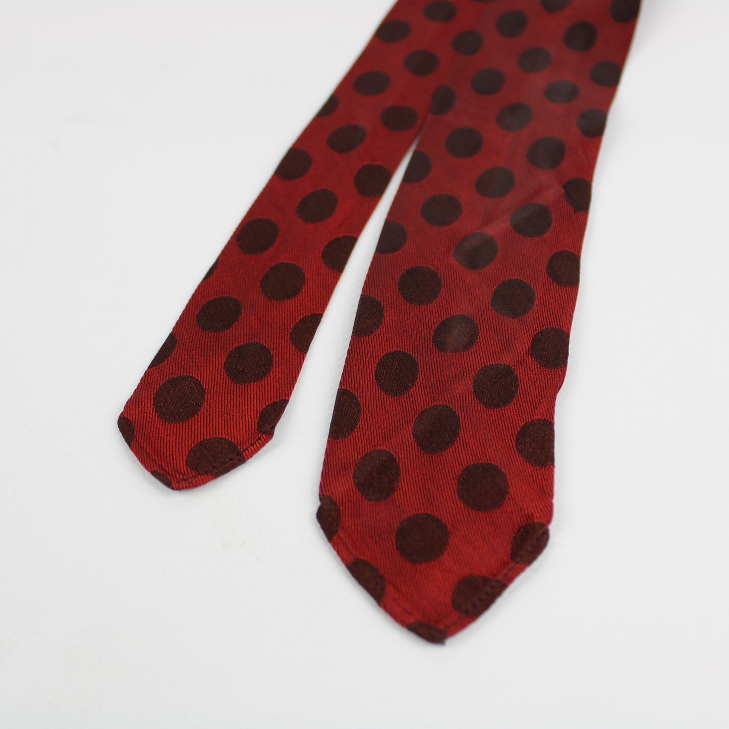 Diana Vintage Italian Red Polka Dot Tie