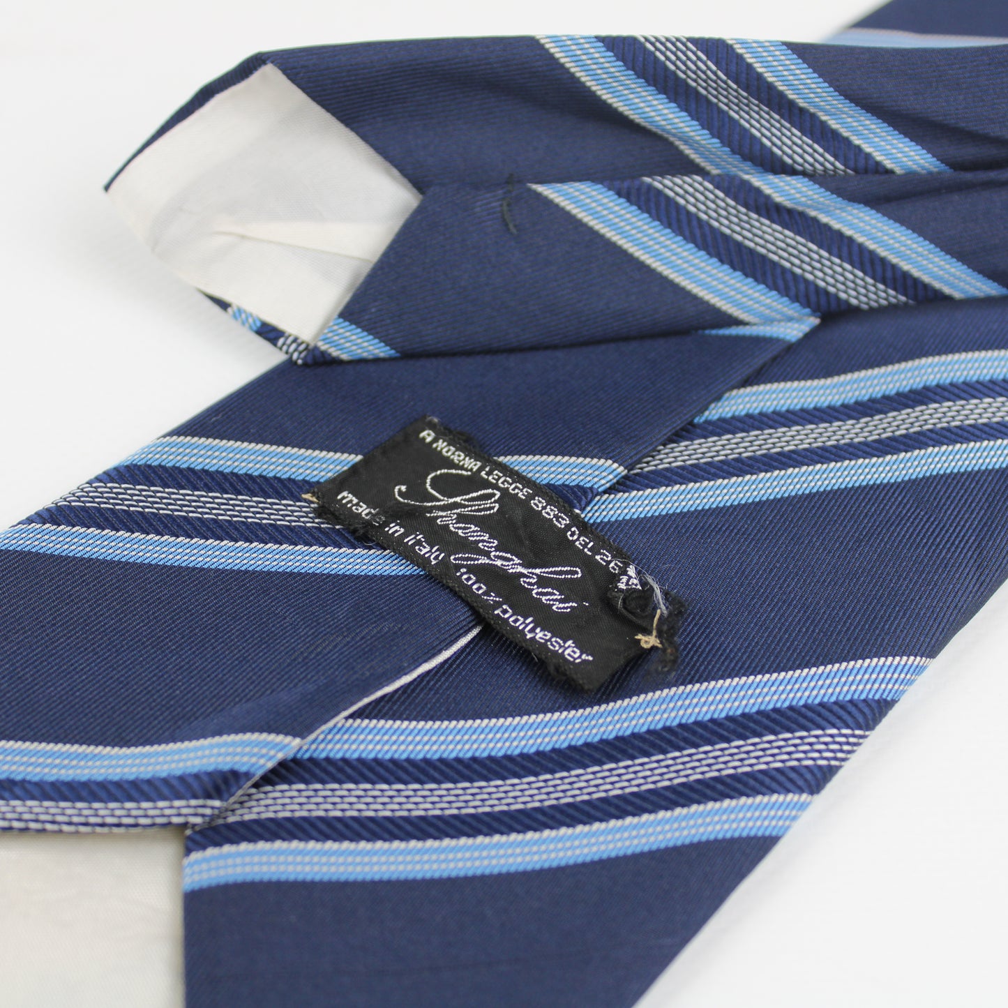 Gianfranco Navy Striped Vintage Tie – Made in Italy