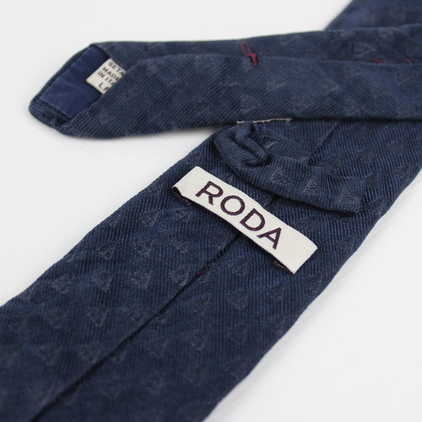 RODA Navy Textured Wool Tie – Made in Italy