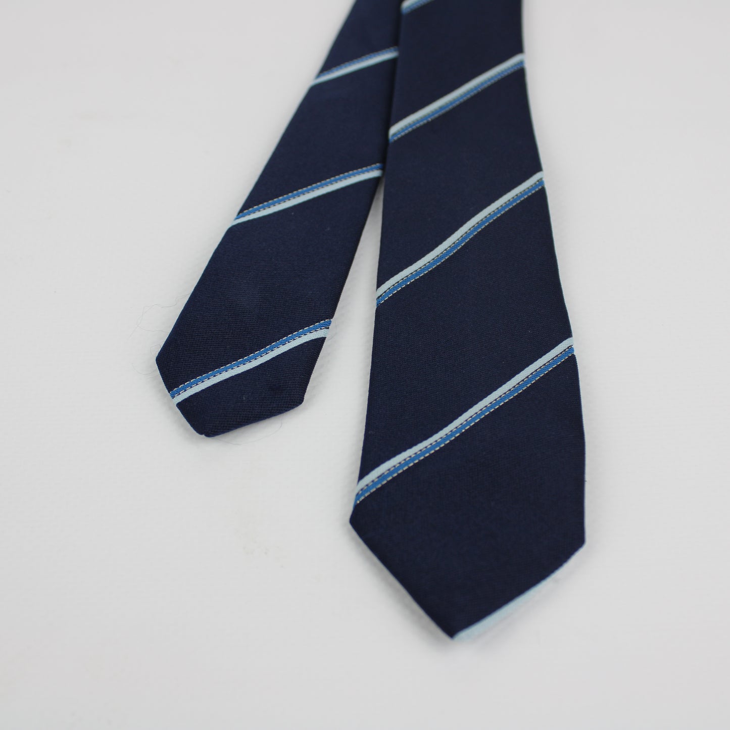PETER Navy Striped Tie – Made in Italy