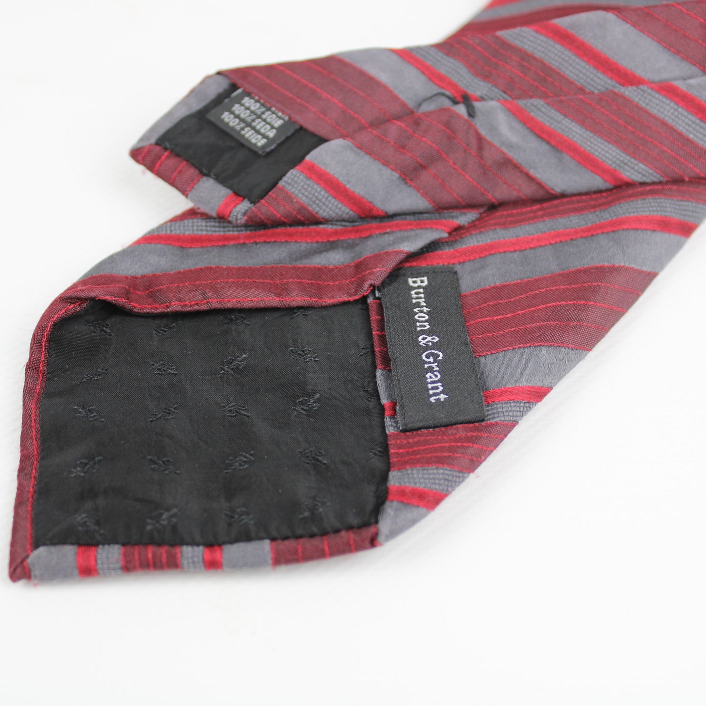 Burton & Grant Striped Grey Tie – Modern Vintage