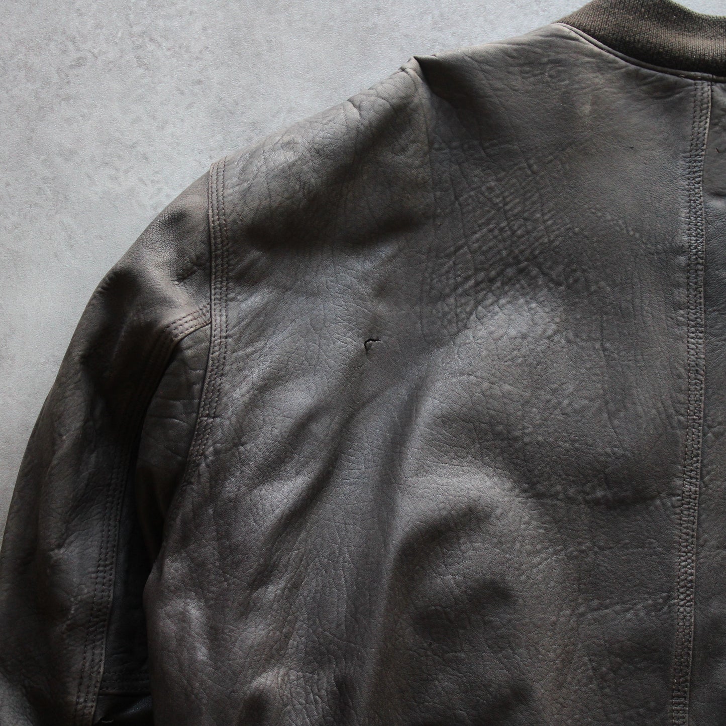 Hardy & Co Brown Leather Bomber Jacket (Man-XL)