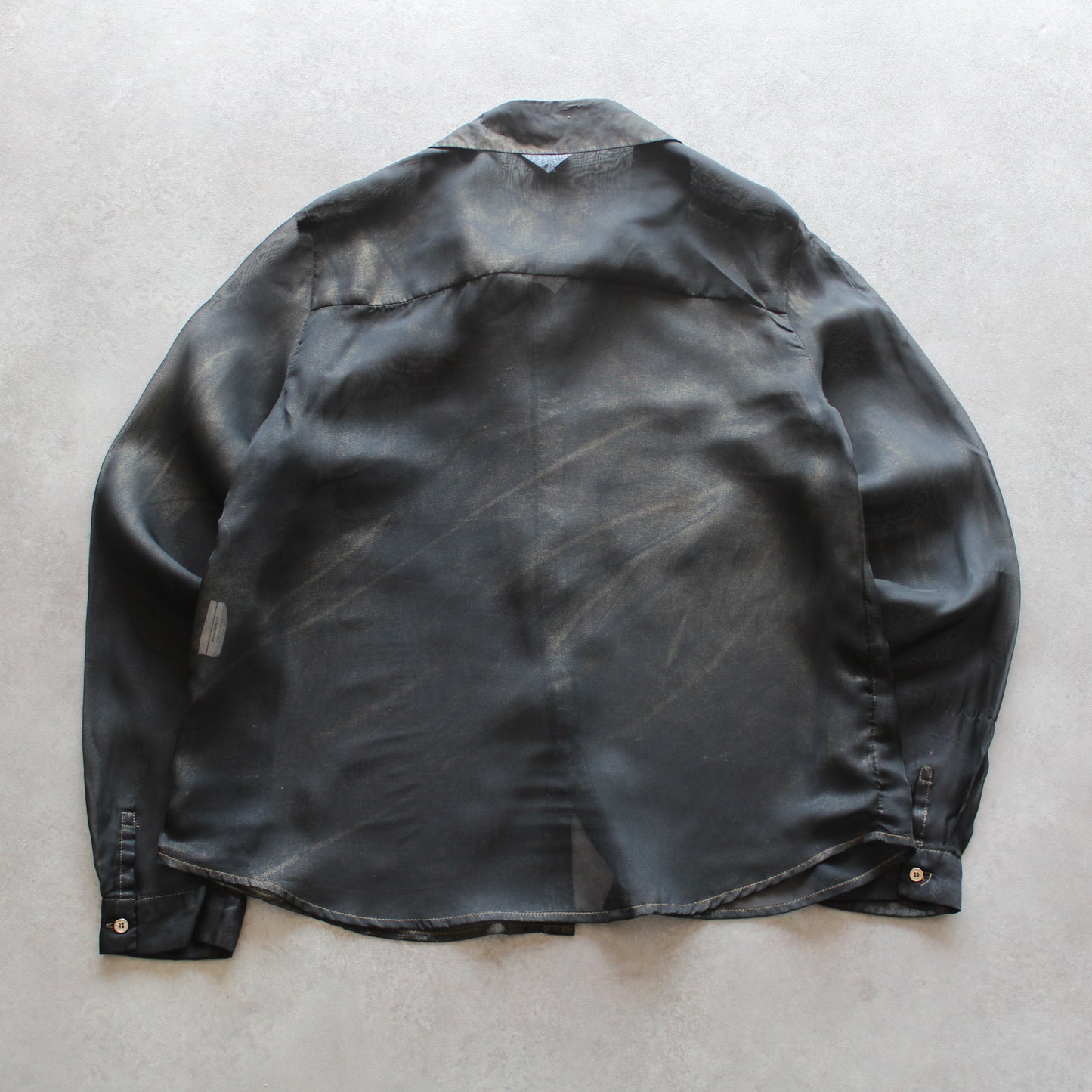 Morgan Black Gold-Washed Long Sleeve Shirt (Woman-L)