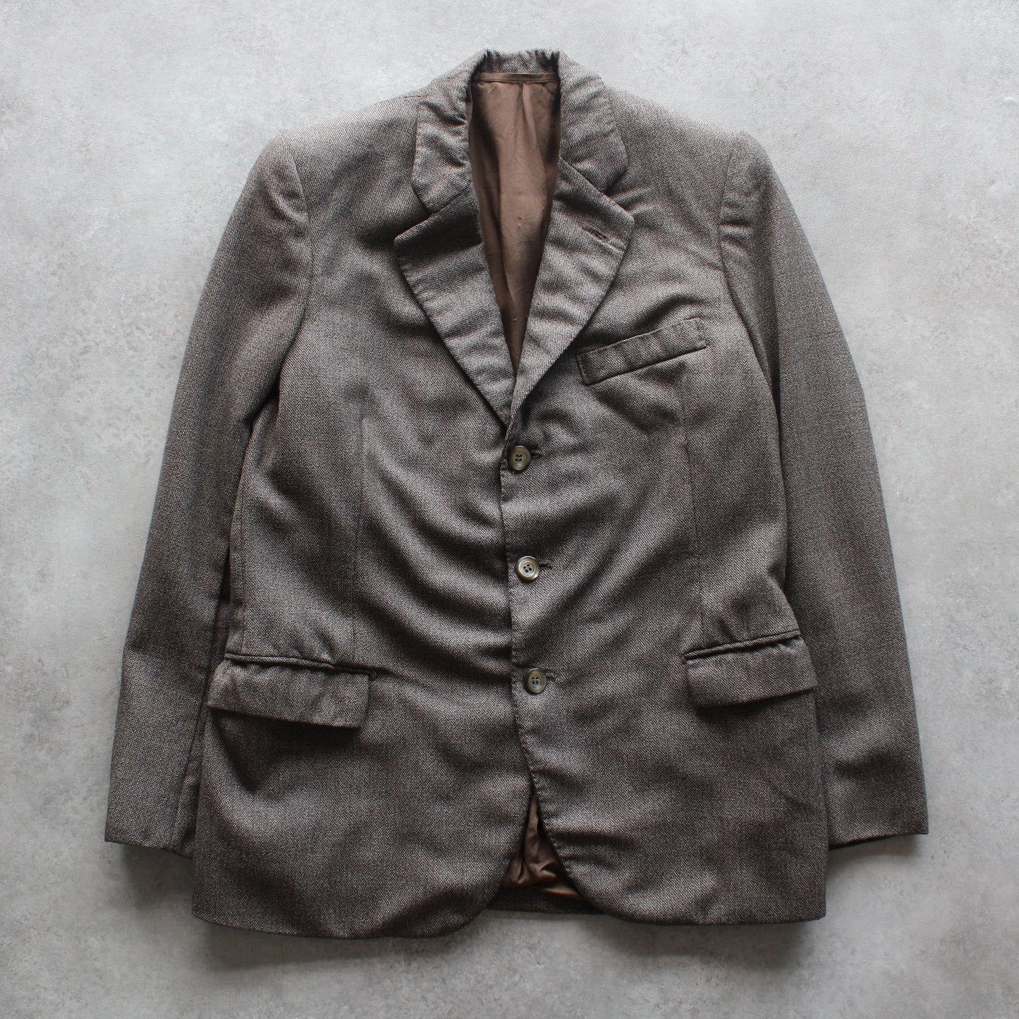 Vintage Brown Textured Blazer (Man-S)