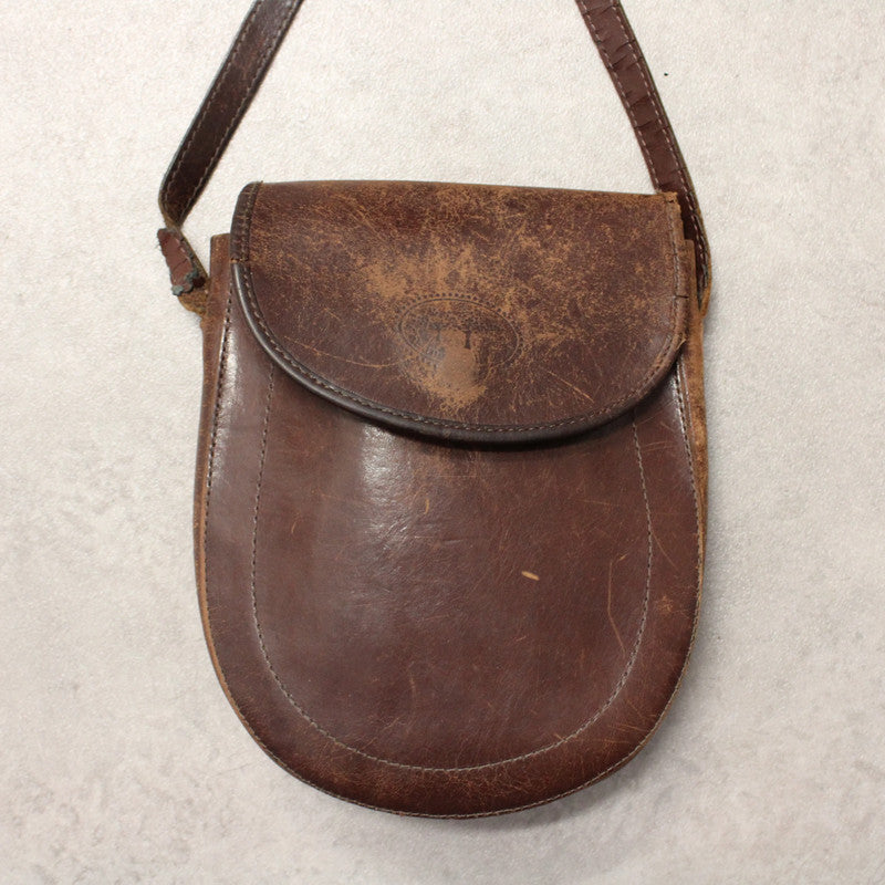 Vintage Leder kleine Umhängetasche 