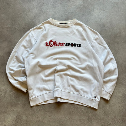 S.Oliver Sports White Sweatshirt XL