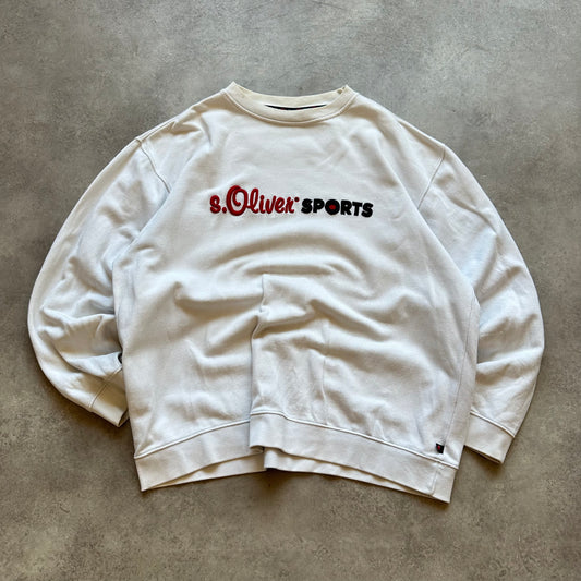 S.Oliver Sports White Sweatshirt XL