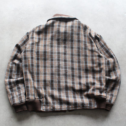 Vintage Checked Zip-Up Jacket (Man-L)
