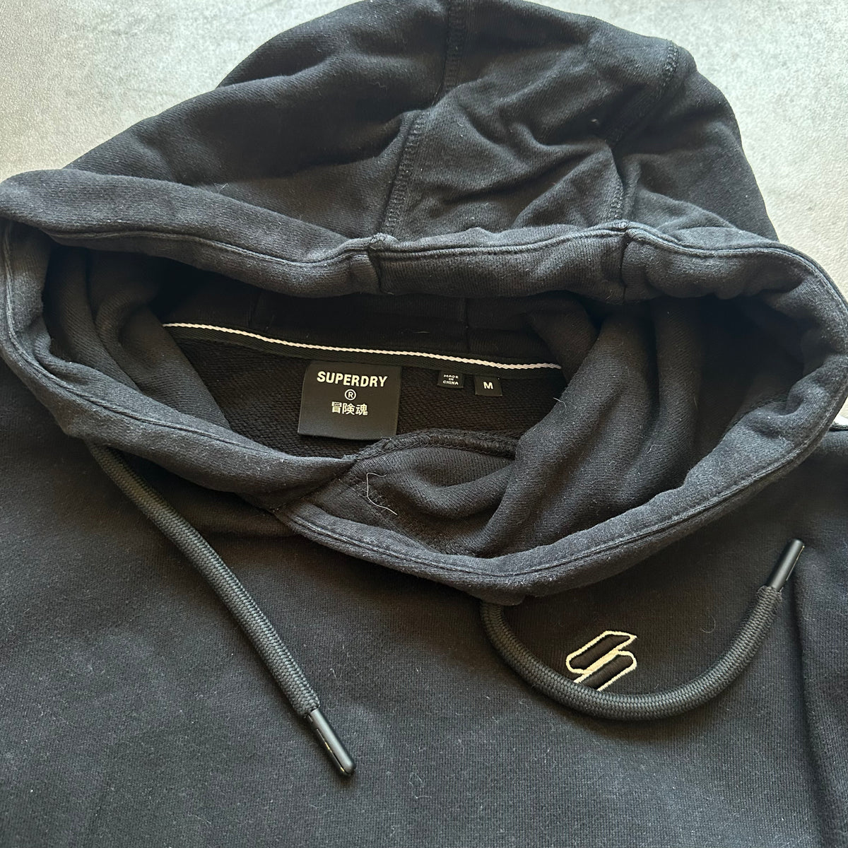 Superdry Black Hoodie M