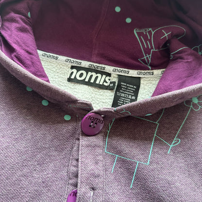 Nomis Purple Graphic Zip Hoodie M