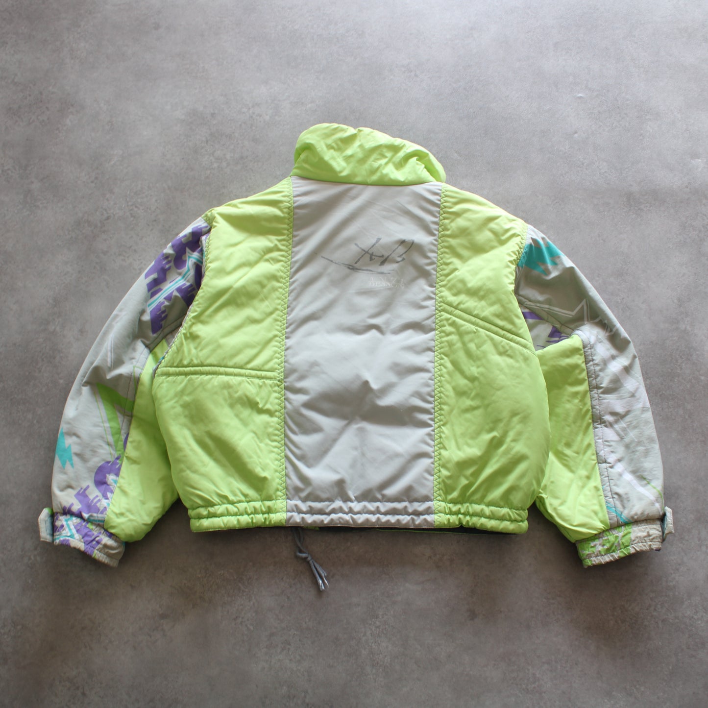 Anzi Besson Neon Colorblock Ski Jacket (Woman-XL)
