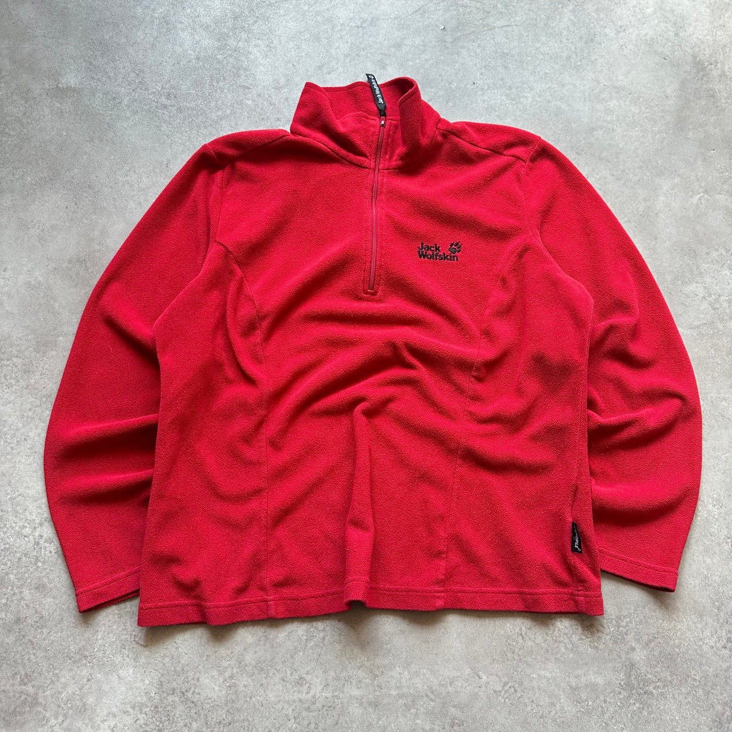 Jack Wolfskin Red Fleece Quarter Zip XXL