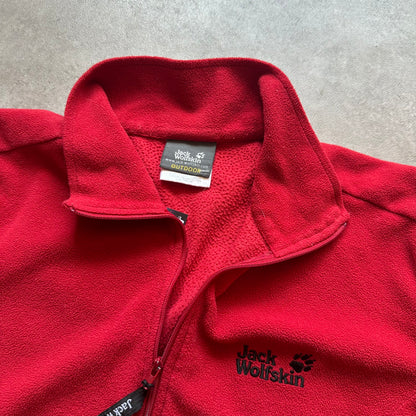Jack Wolfskin Red Fleece Quarter Zip XXL