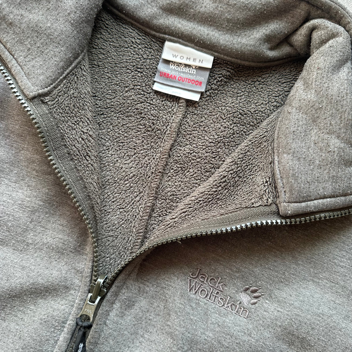 Jack Wolfskin Grey Zip Fleece Jacket XL