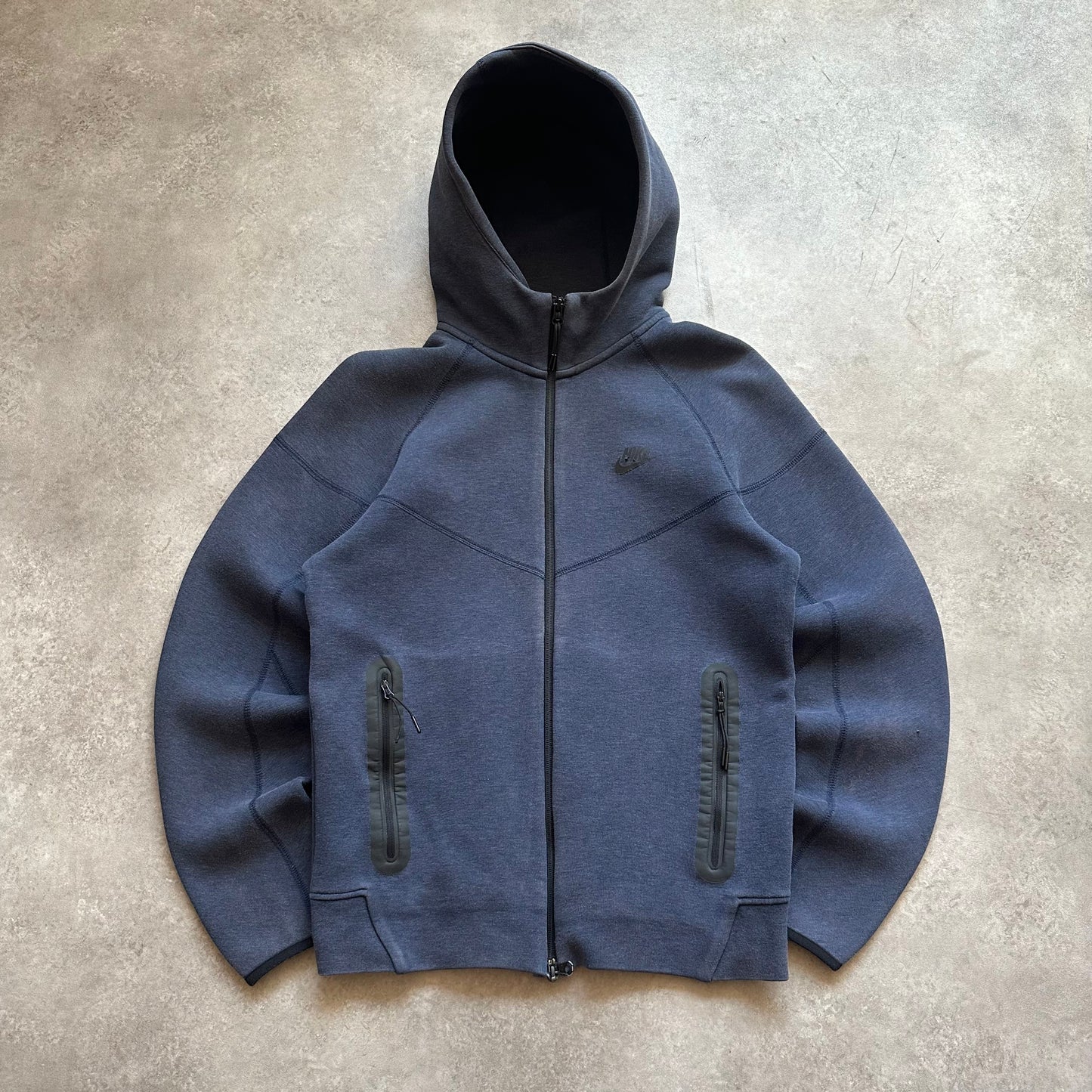 Nike Blue Tech Fleece Zip Hoodie S
