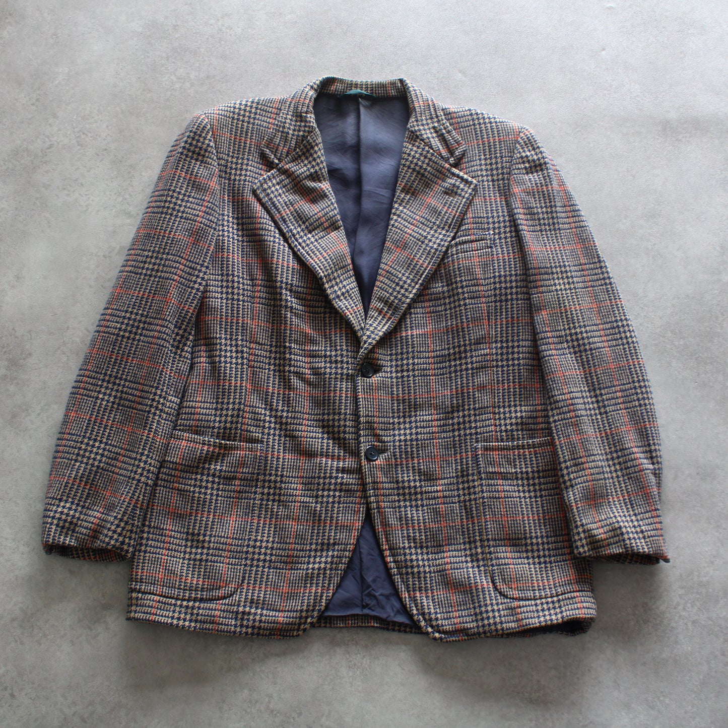 Abital Vintage Checked Wool Blazer (Man-M)
