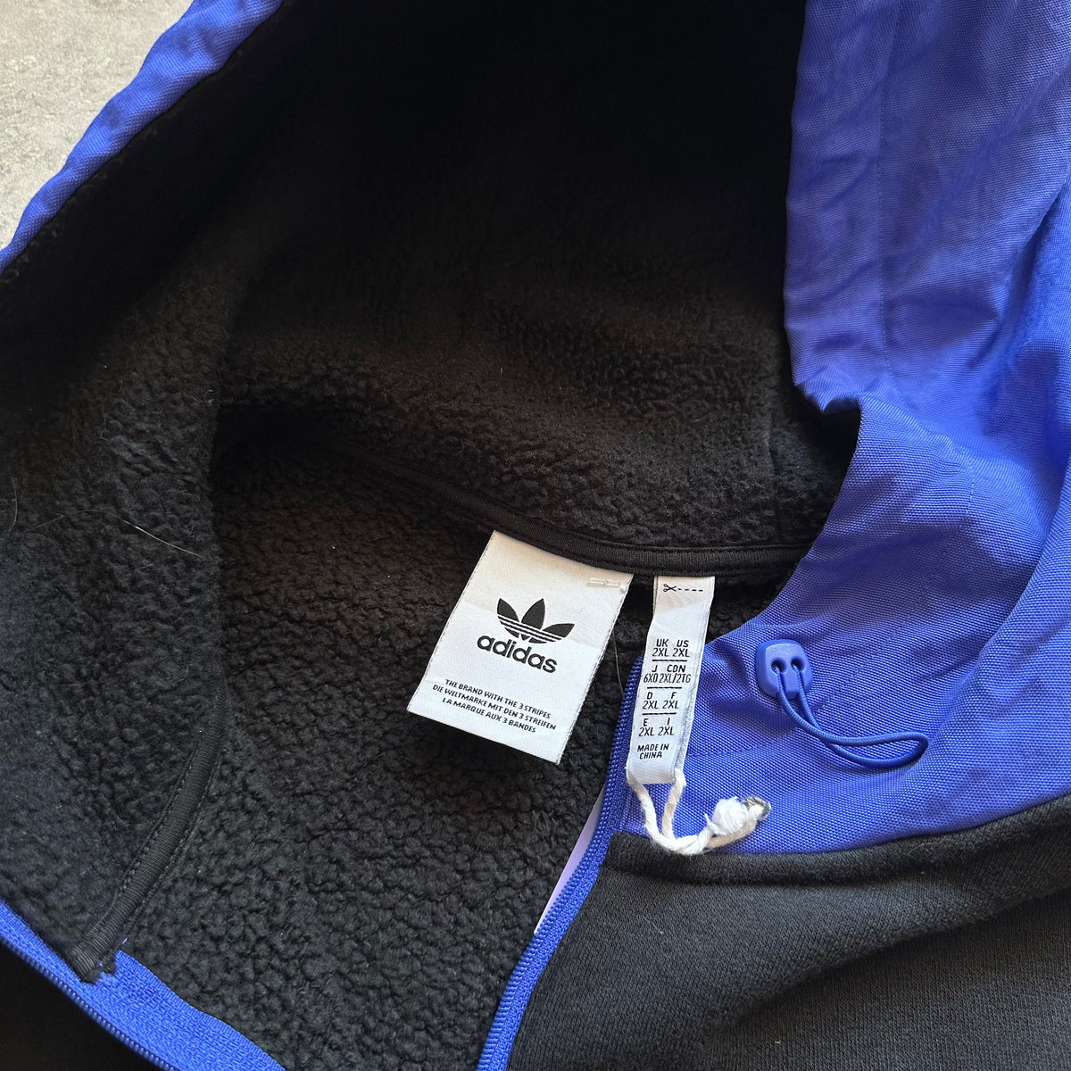 Adidas Adventure Black Quarter Zip Hoodie XXL