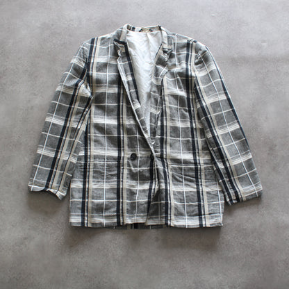 Cascade Vintage Gray Checked Blazer (Man-L)