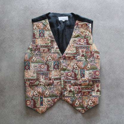 Spider Gobelin Patterned Vintage Vest (Woman-M)