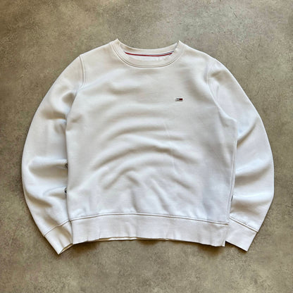 Tommy Jeans White Sweatshirt S