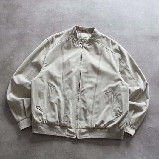 Belcade jacket, vintage bomber jacket, light gray bomber, retro casual outerwear, men’s vintage jacket, 90s bomber style